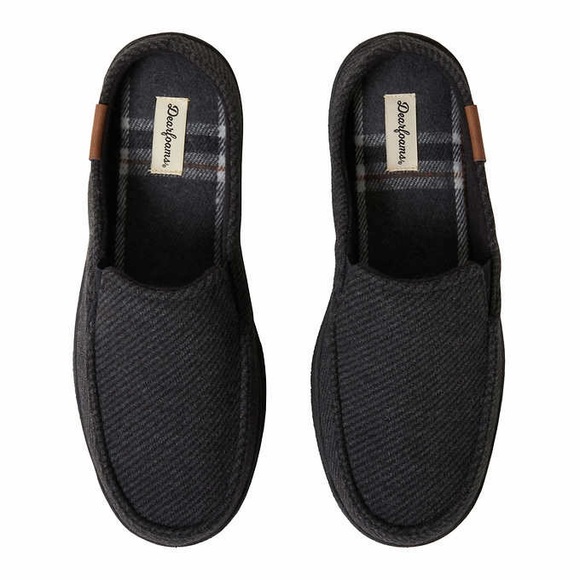 Dearfoams Mens Herringbone Slippers / Clogs - Picture 1 of 6